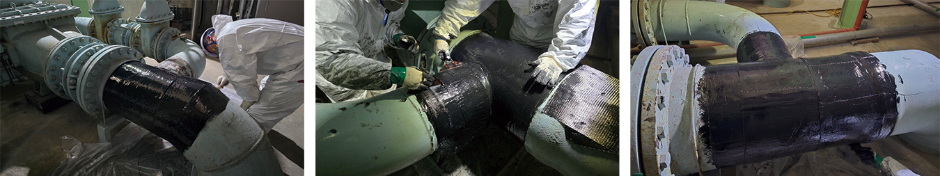 복합슬리브 부분 보수보강공법 이미지